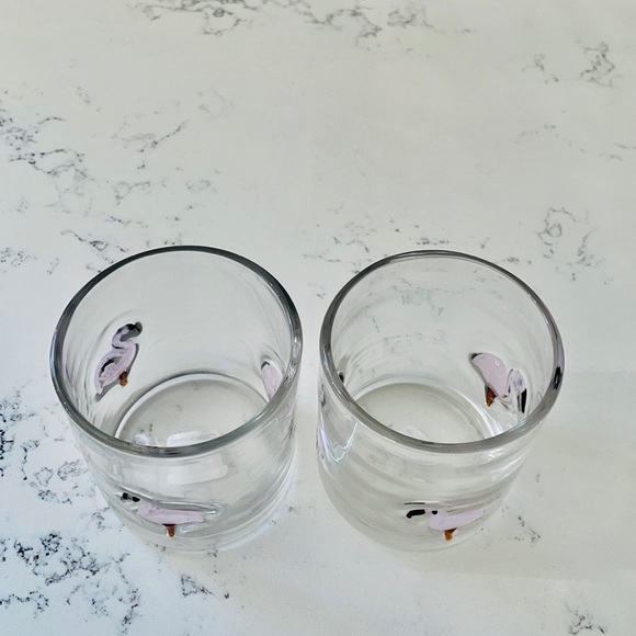Crate&barrel 🦩Keko Flamingo Old Fashion Glasses - Picture 6 of 12